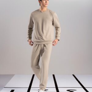 Bộ Nỉ Thể Thao Cổ Tròn Thiết Kế Basic, Giữ Ấm, Chống Xù 9ANOT001 + 9QNIT001